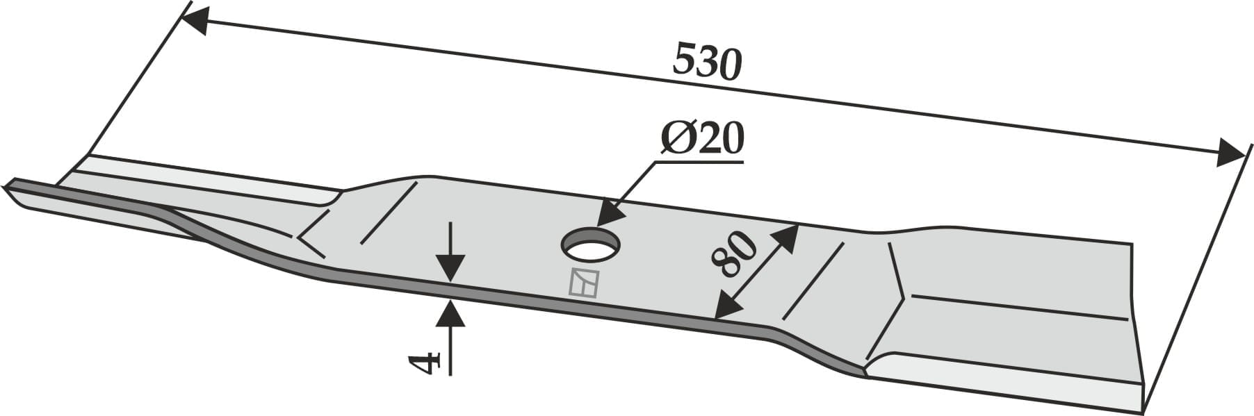 BL3524 Mähermesser 530mm - passend zu AS Motors 3753