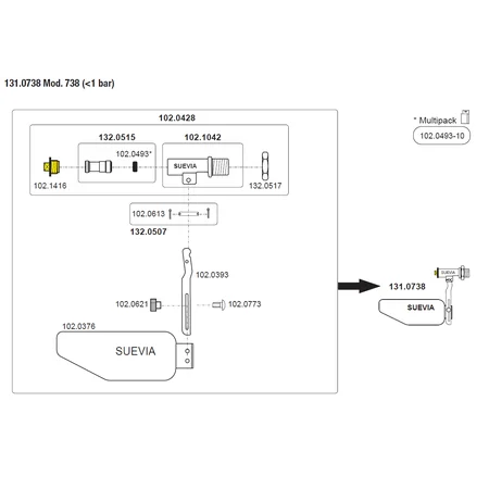 Patura float valve, model 738