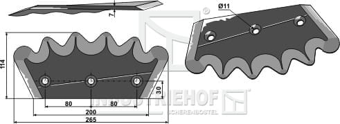 BL29735 Futtermischwagenmesser, links