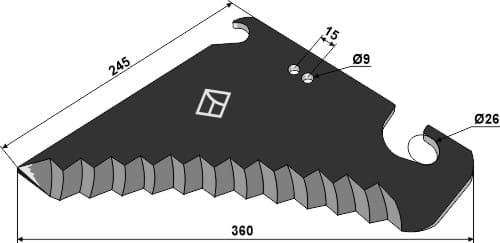 BL29862 Rundballenmesser 5mm - passend zu New Holland 84038525 / 84056505