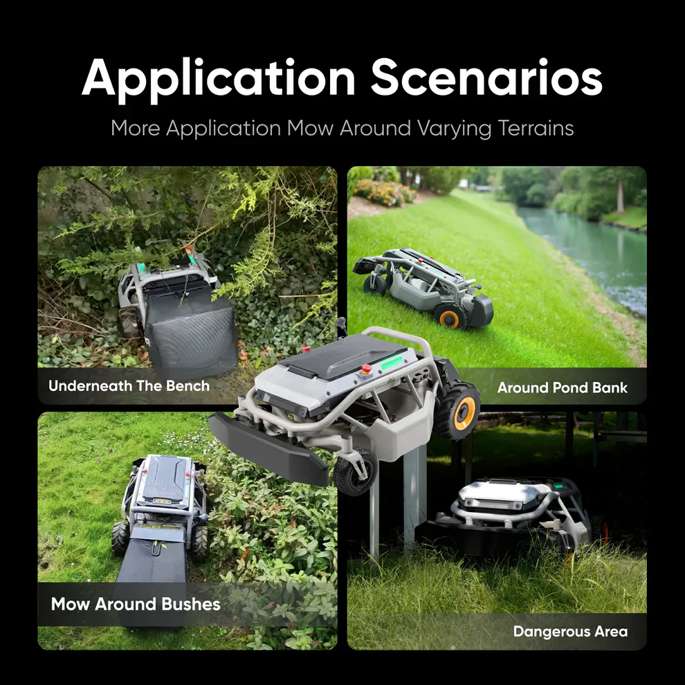 Mowrator S1 2WD – RC Rasenmäher für 3000 m² mit 12Ah Akku | Fernbedienung & 53 cm Schnittbreite