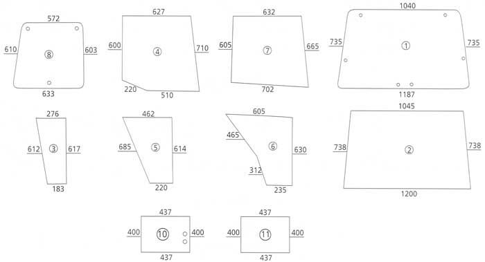 BL26712 Teilscheibe oben, links