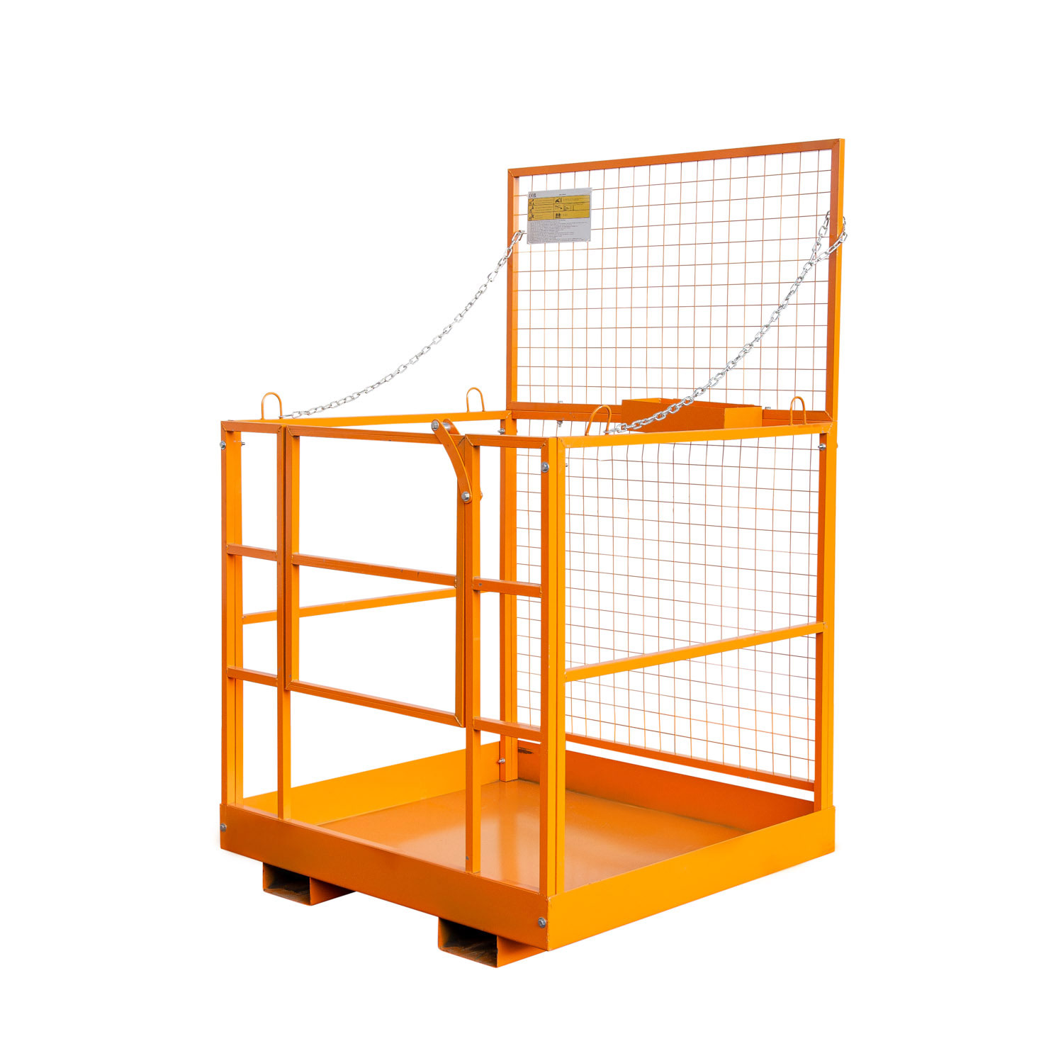 Arbeitsbühne  1143x1070x1100 mm | Stapleraufnahme | seitlicher Einstieg | orange lackiert