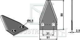 BL29760 Futtermischwagenmesser