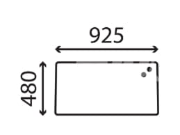 Rear window - suitable for Kramer 350 (348-01), 5025 (348-52), 5035 (348-01)
