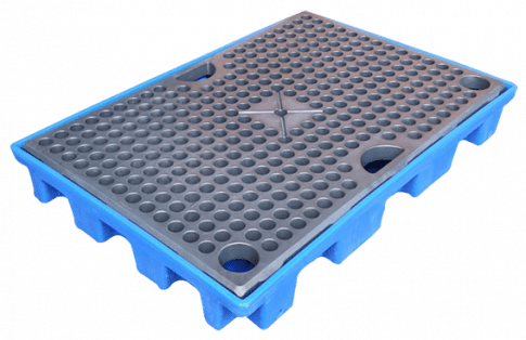EMP DIBt Auffangplattform 120L | PEHD Gefahrstoff-Palette 500 kg Traglast | Euro-Paletten kompatibel & modular