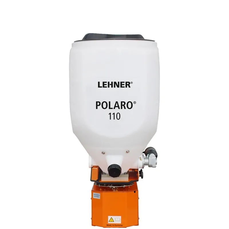 Streugutbehälter, Kunststoffbehälter, weiß-orange, Streumaschine, 110 Liter