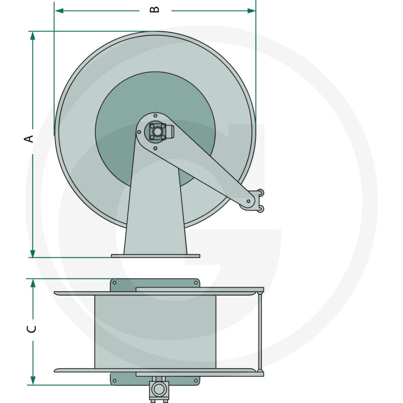 Automatic high-pressure hose reel, stainless steel hose drum