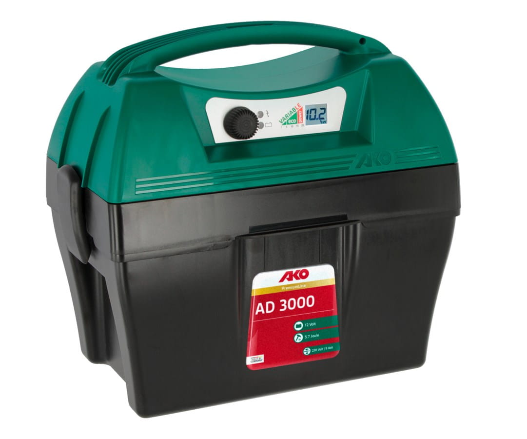 AKO Mobil Power AD 3000 digital – Extrem starkes 12V Profi Weidezaungerät für lange Zäune