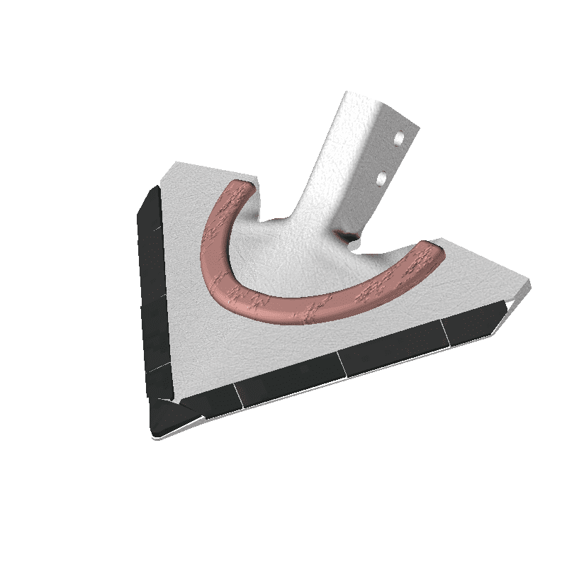 BL40889 Soc de Bineuse Type Hatzenbilchler R409456 - Largeur 150mm - Carbure - Fixation latérale rivetée