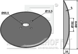 BL30049 Glatte Scheibe mit flachem Ansatz - Ø410