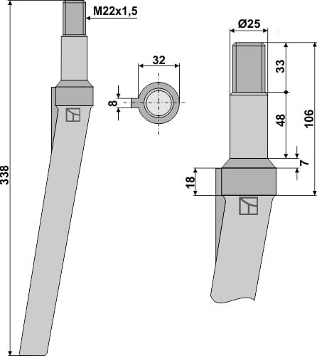 RH31 rotary harrow tines