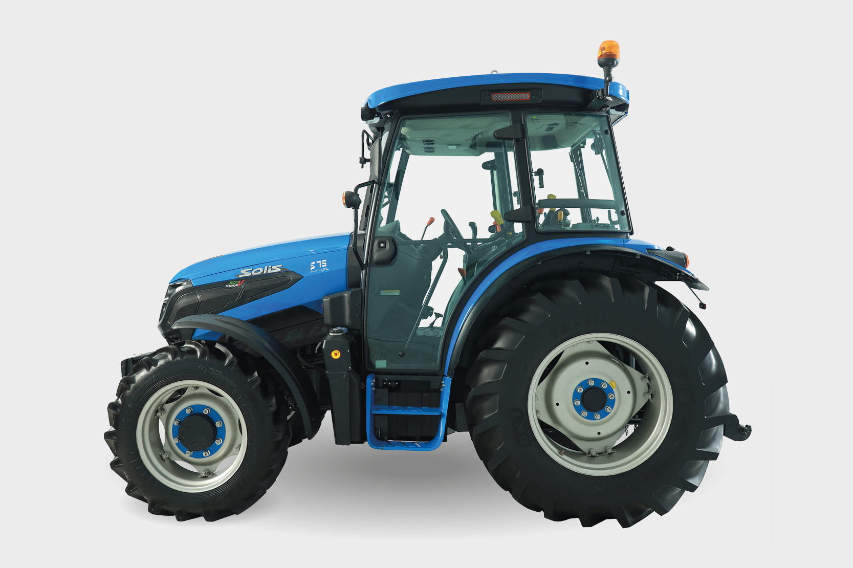 Tracteur Solis 75 Stage V avec cabine – 75 ch, transmission intégrale, boîte de vitesses 20+20