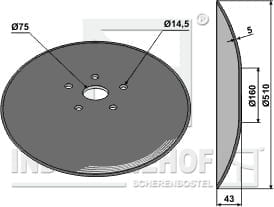 BL30051 Glatte Scheibe mit flachem Ansatz - Ø510