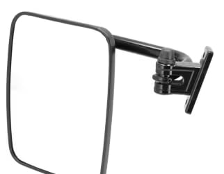 Left-hand mirror with arm - compatible with Weidemann, Wacker Neuson