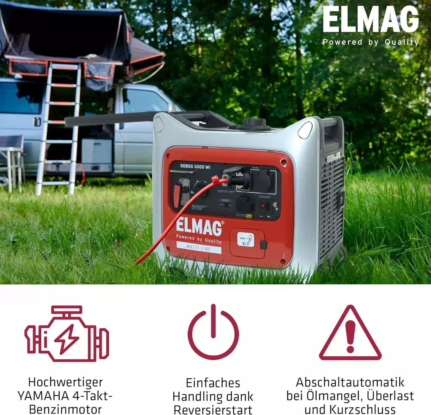 Inverter generator SEBSS 3000Wi with YAMAHA engine MZ175 (super soundproofed)