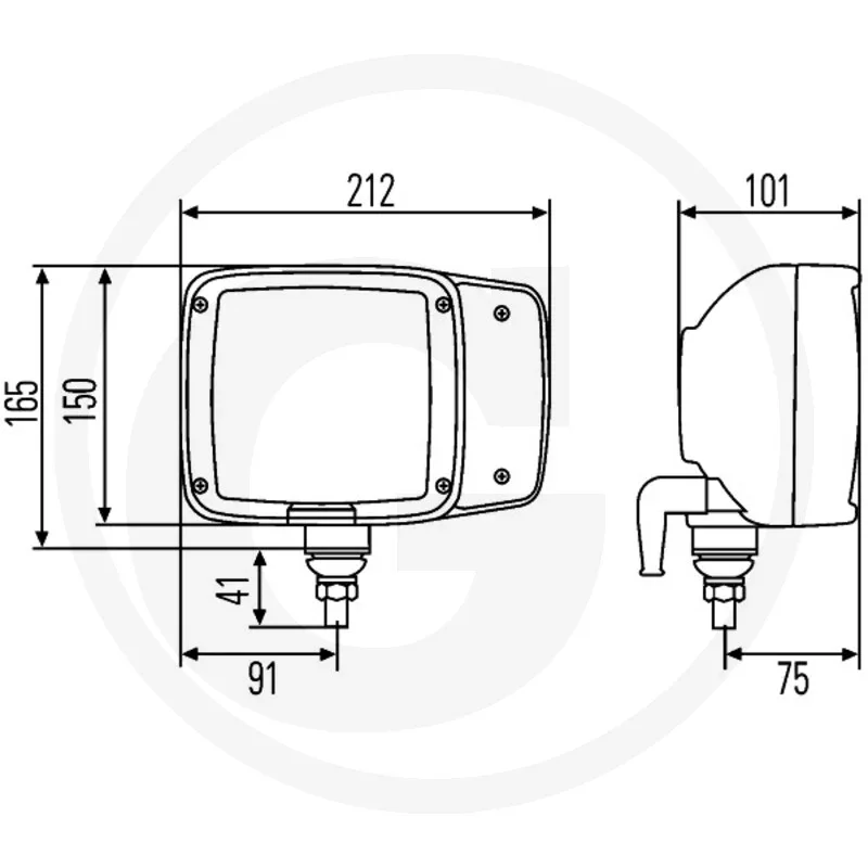 HELLA Hauptscheinwerfer links, mit 5 Leuchtfunktionen; DEUTSCH-Stecker