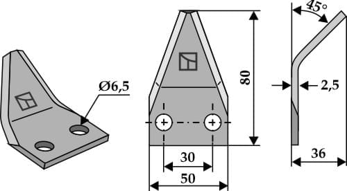 BL29631 Futtermischwagenmesser 2,5mm - passend zu Sgariboldi / Lucar / Mutti
