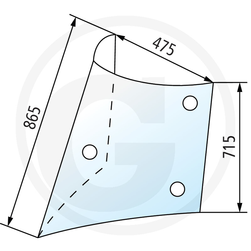 Eckscheibe rechts - passend zu Claas Ares, Arion, Atles