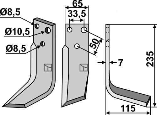 BL5087 Fräsmesser R - passend zu Fahr SE 1C62A