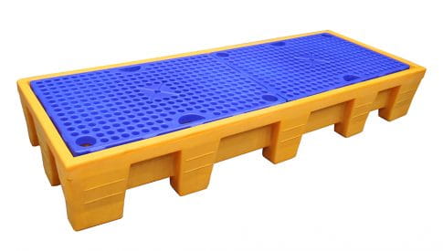 EMP Auffangwanne für 4 Fässer in Linie – 450 Liter | unterfahrbar