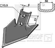 BL2231 Gänsefußschar 050-PWV-0600 John Deere