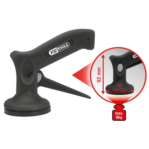 KS Tools One-Handed Mini Suction Lifter, 8 kg