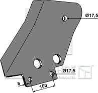 BL28903 Gegenplatte - linke Ausführung