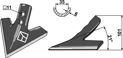 BL101.302299 Gänsefußschar 150mm