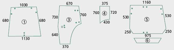 BL26701 Türscheibe rechts