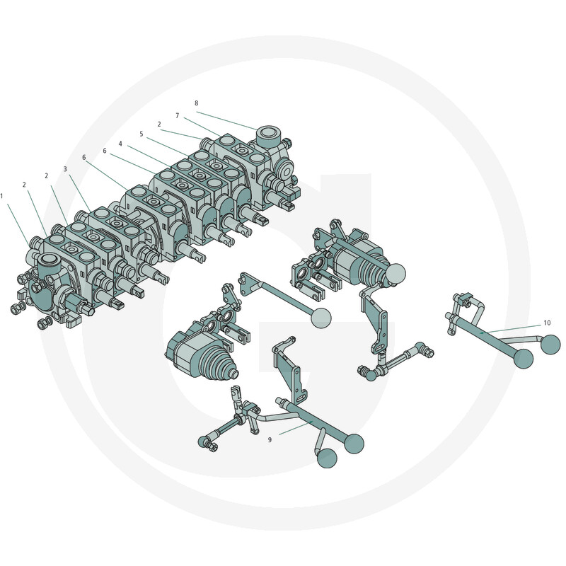 8ZC70 Ventil Forst handbedient – Hydraulikventil