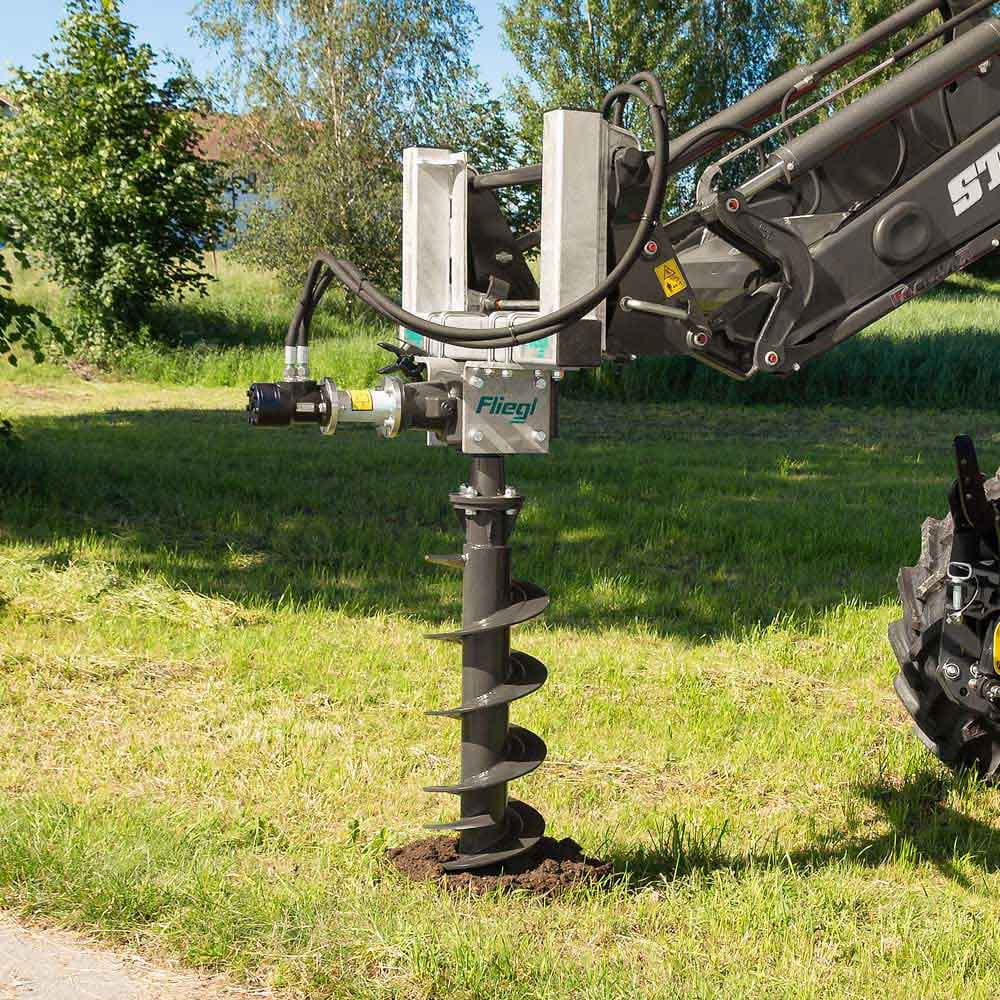 Fliegl Erdbohrer hydraulisch mit Euronormaufnahme für Frontlader