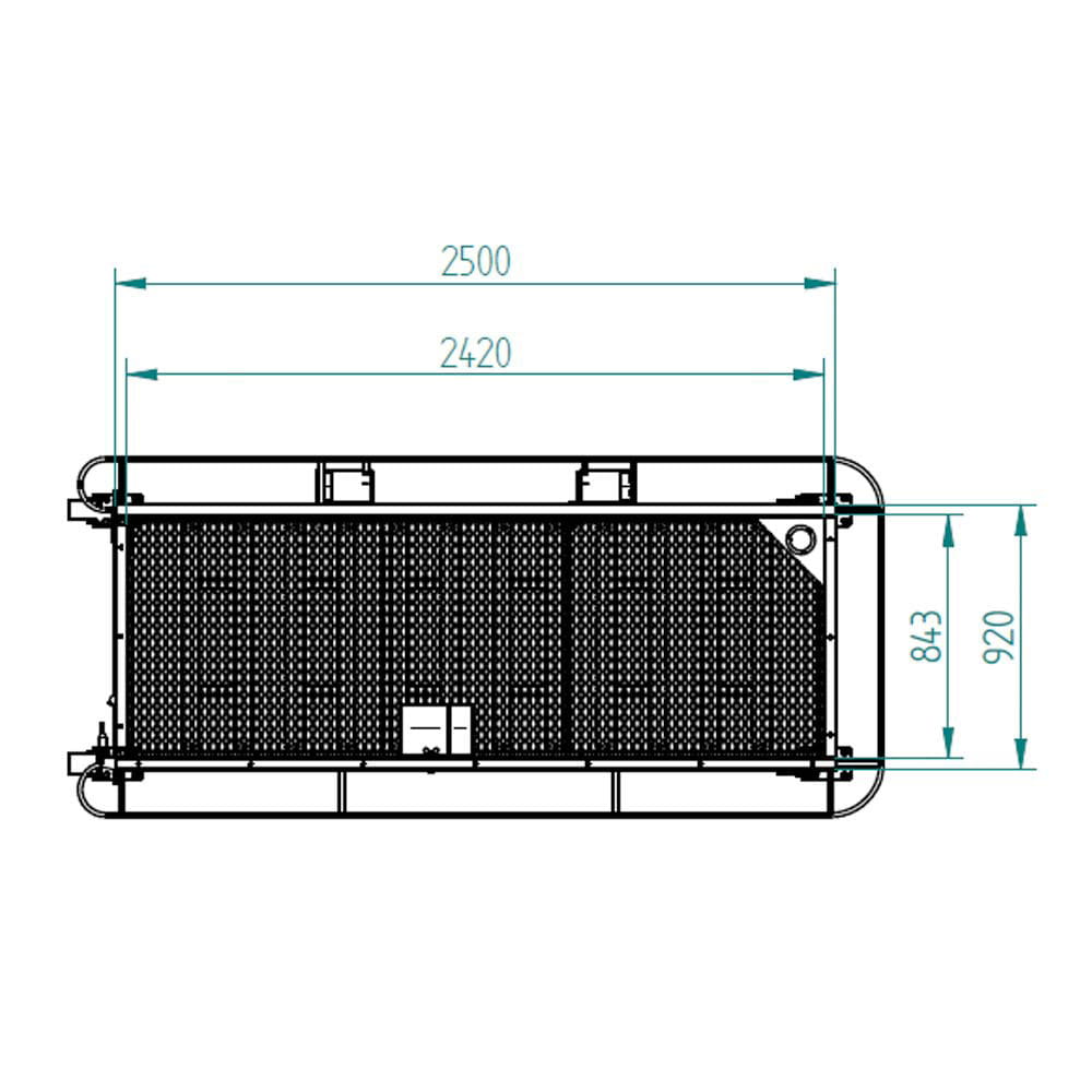 Fliegl Arbeitsbühne 2500x920x1100 mm – Euronormaufnahme, verzinkt, seitlicher Einstieg