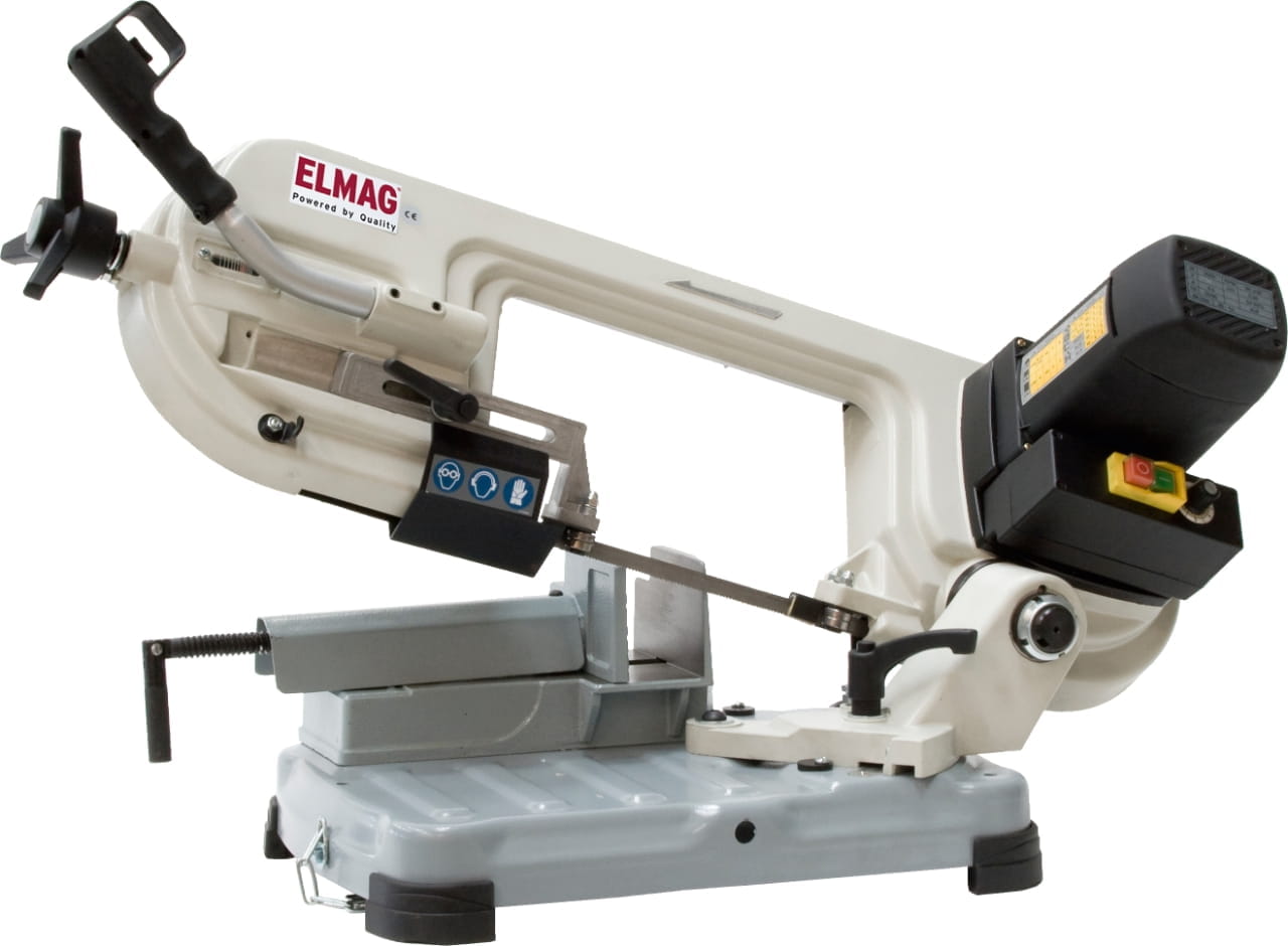 Elmag Metall Bandsägemaschine - stufenloser Schnittgeschwindigkeit (30–63 m/min), 450 W Motor und 150 mm Schnittbereich