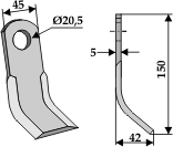 BL3563 Y- Messer 150 für Bruni