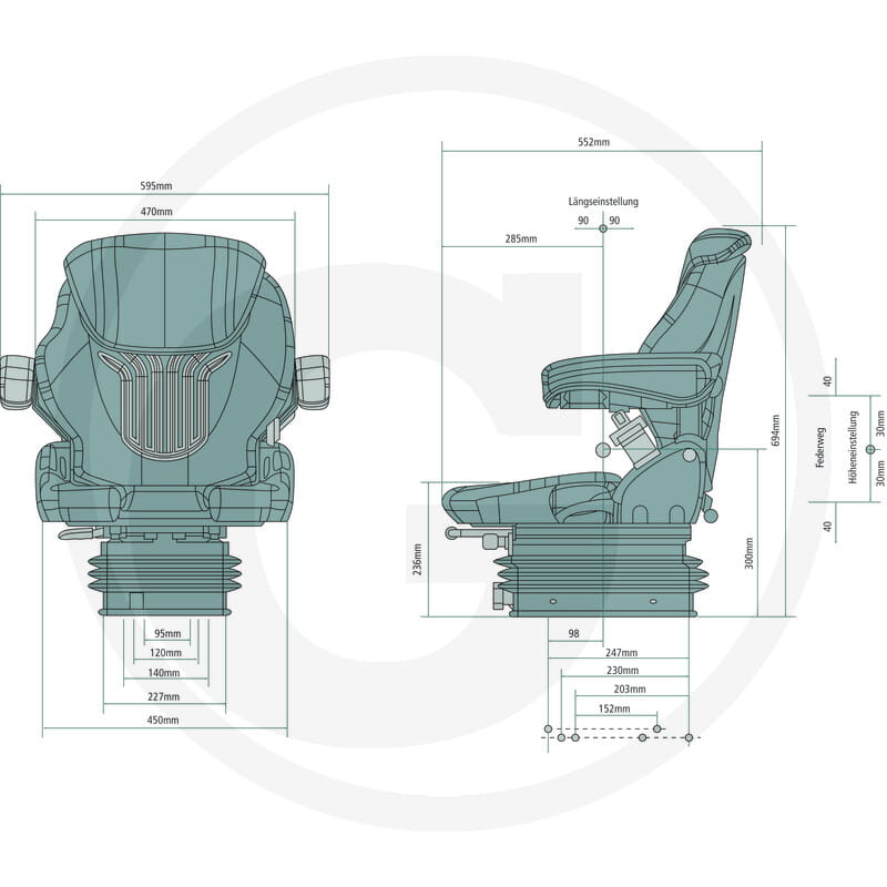 GRAMMER Sitz Compacto Basic M MSG83/521 - Stoffbezug