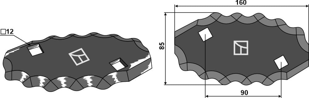 BL29742 Futtermischwagenmesser R - passend zu Storti 16800046 / Walker / Frasto