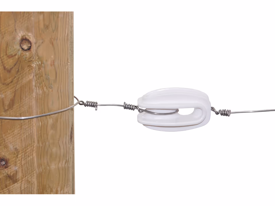 10x Abspannisolator, Polyamid glasfaserverstärkt, weiß
