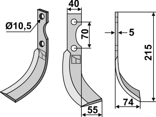 BL6246 Fräsmesser R - passend zu Beanssi BL90 - 644015 / SEP S/506-113 / 215318