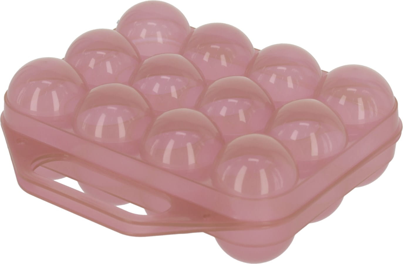 Eier Transportbox 12 Eier - rose transparent