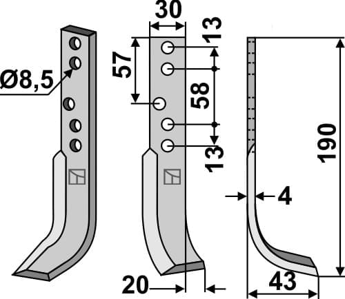 BL5219 Fräsmesser R - passend zu Holder 5032420510