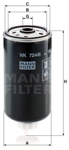 BLWK7246 Mann Filter WK 724/6 Kraftstofffilter SpinOn