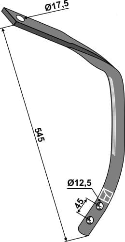 BL28763 Blattfederzinken Unterteil 50 x 16