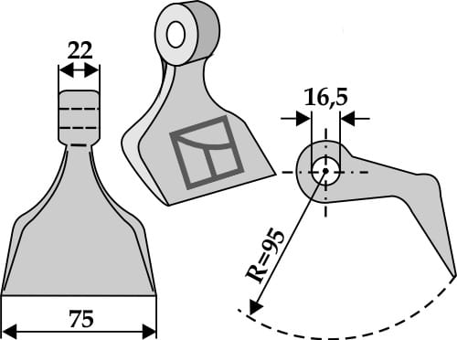 BL4013 Hammerschlegel LS- Ausführung für HMF - 63-RM-32