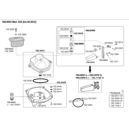 Patura Schwimmerventil Becken mit Überhitzungsschutz-Thermostat, Modell 43A - Sibiria