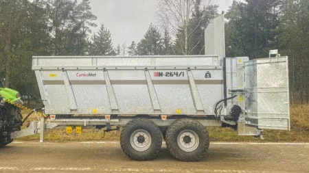 Cynkomet Miststreuer 14 t, 12,9 m³, S355-Aufbau, ADR-Achsen 100 mm