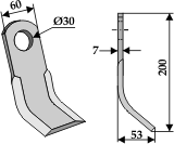 BL3752 Y- Messer 200 für Agromet