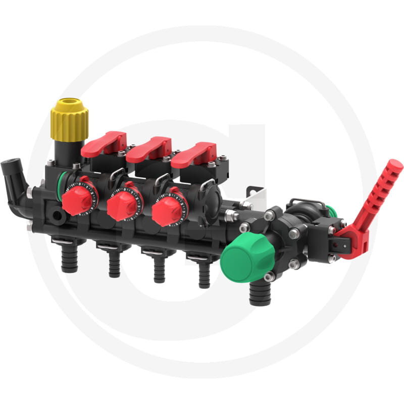 ARAG manual control unit with 5 section widths