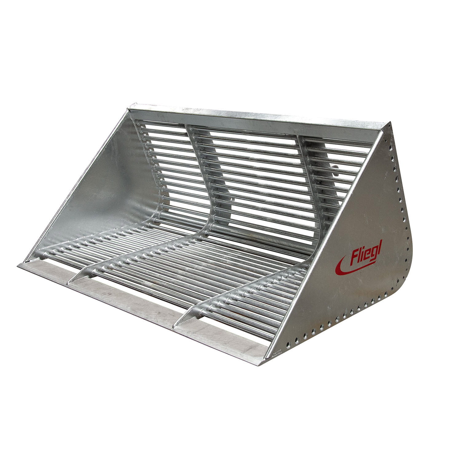 Fliegl Sieb- und Kaminholzschaufel | Verzinkt & robust | Für Rad- und Teleskoplader