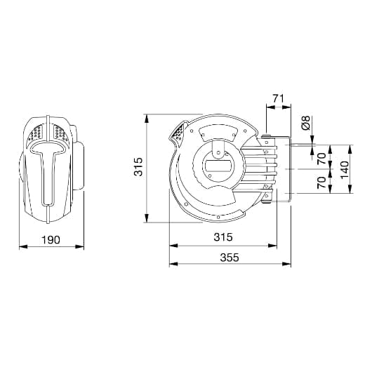 Automatischer Schlauchaufroller ROLL AIR MASTER 12 8x12 mm